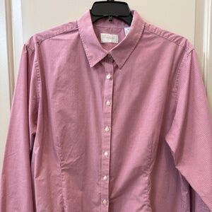 Van Heusen for Her  Women's 20-22  Red Gingham Long Sleeve Button Down